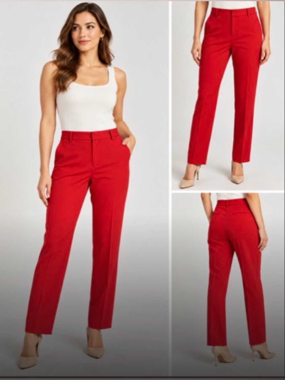 138. NWT MNG Slim Fit  Red Trousers
